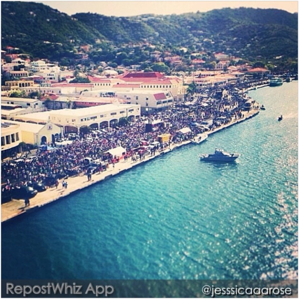 An aerial view of revelers during St. Thomas, US Virgin Islands J’ouvert 2014. Photo by: Instagram user jessicaarose